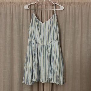 Aerie Blue and White Striped Mini Dress